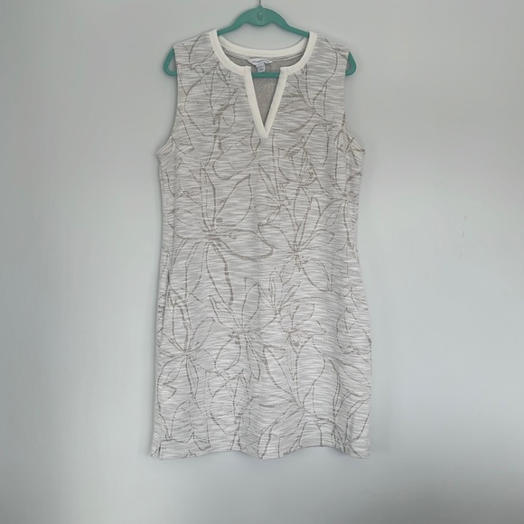 Liz Claiborne Dresses & Skirts - Liz Claiborne V-Neck A-Line Sleeveless Dress ~ Cream ~ L